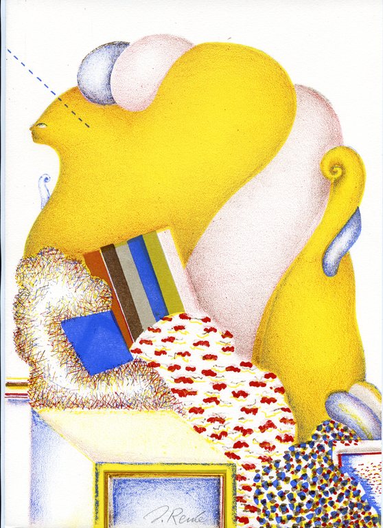 Jorg Reme - Lithographie "Zonder titel" en een gedicht van Jorg Kirchbaum kopen? Bied vanaf 20!