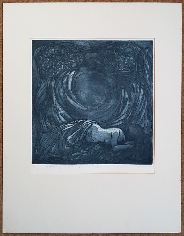Laatste keer: Ank Spronk - Slaap met het donker vrouw, aquatint ets kopen? Bied vanaf 50!