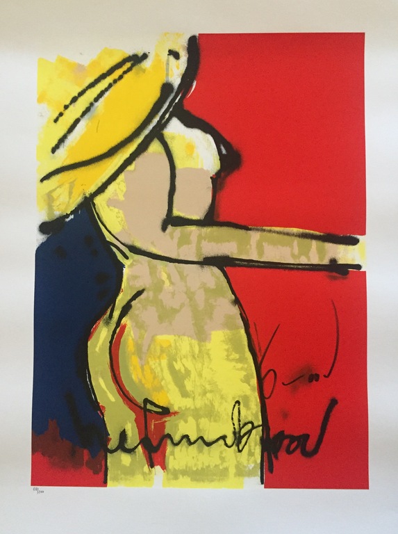 HERMAN BROOD, grote gelimiteerde en handgesigneerde zeefdruk 'Naked Beauty' verkocht voor € 200!