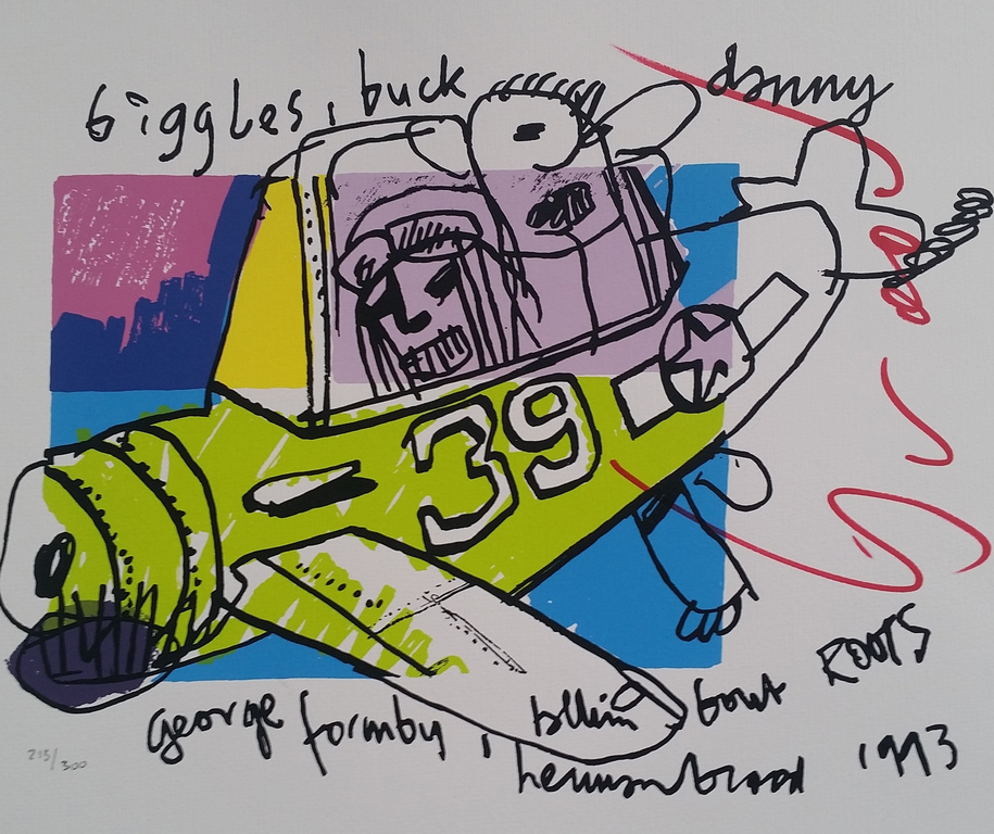 Biggles Buck - gesigneerde zeefdruk - oplage 300 ex. kopen? Bied vanaf 95!