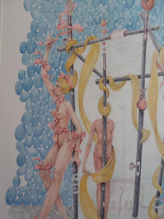 Rudolf Muchow, nudes in pencils, gemengde techniek op papier, 40 x 50, ro gesign kopen? Bied vanaf 1!
