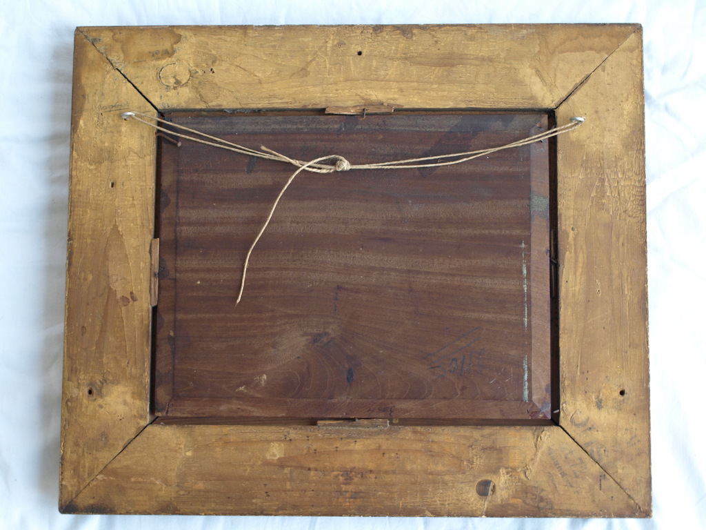 Onduidelijke signatuur : Olieverf op paneel , Schone slaapster – ingelijst – Oud kopen? Bied vanaf 1!