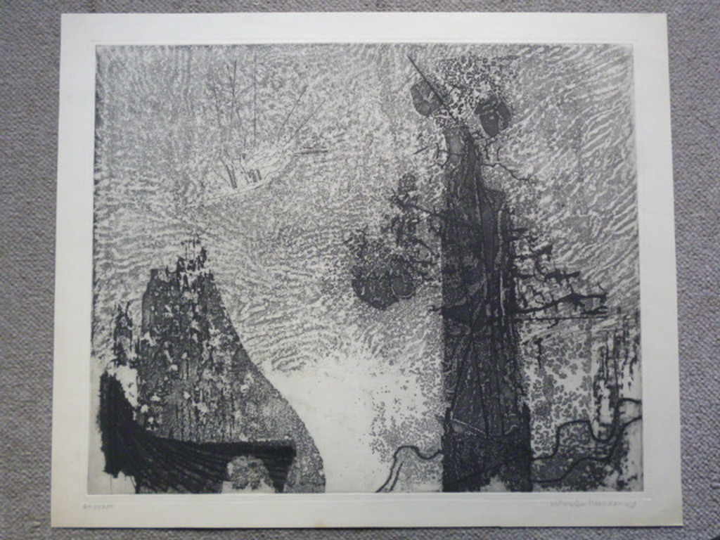 Wout van Heusden - ets - Abstract kopen? Bied vanaf 45!