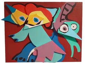 Karel Appel - Karel Appel: Sculptuur, Jumping Fox With Green Virgin kopen? Bied vanaf 2750!