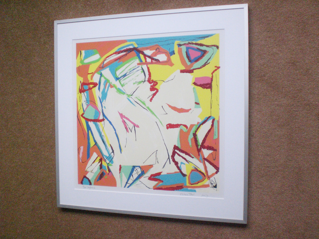 Esther Post: Abstract, zeefdruk verkocht voor € 35!