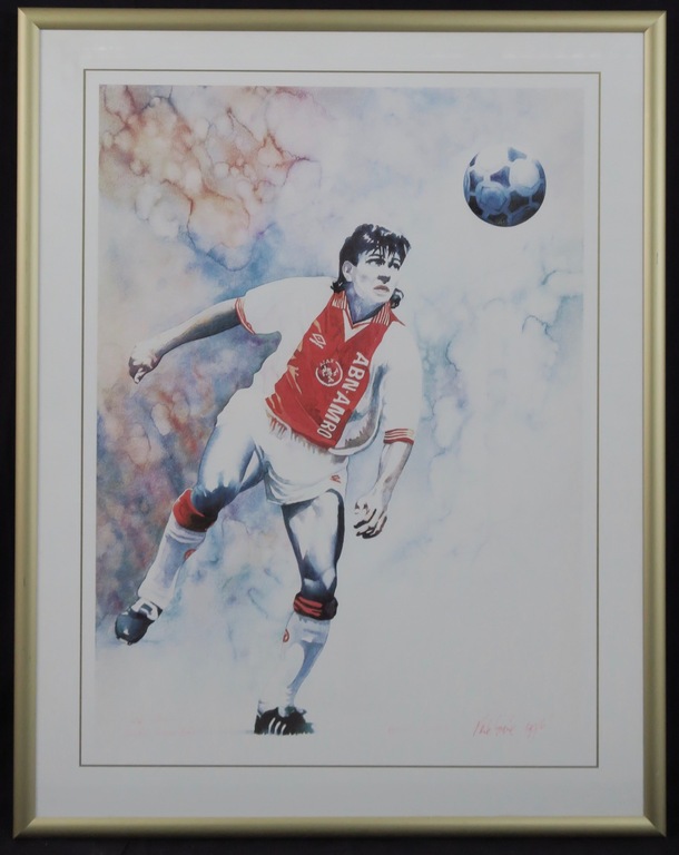 Rene Brone: Litho, Jari Litmanen /Champions League Ajax - Ingelijst verkocht voor € 50!