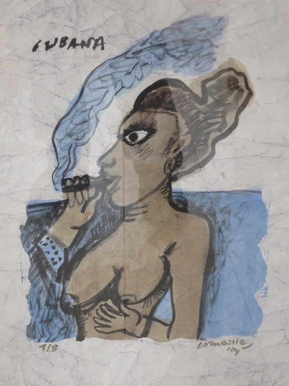 Corneille, kleurenlitho: Cubana, 2004, nummer 4/8, hamdges. kopen? Bied vanaf 425!