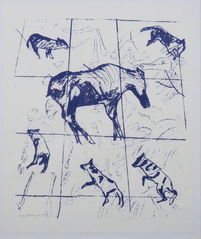 Anne Semler: Zeefdruk, Eland - Ingelijst kopen? Bied vanaf 35!