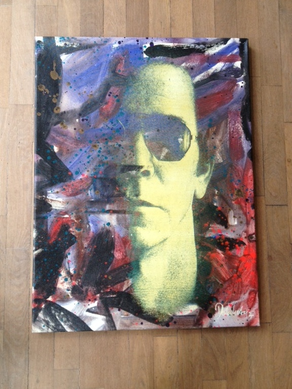 Peter Donkersloot, schilderij, Lou Reed verkocht voor € 150!