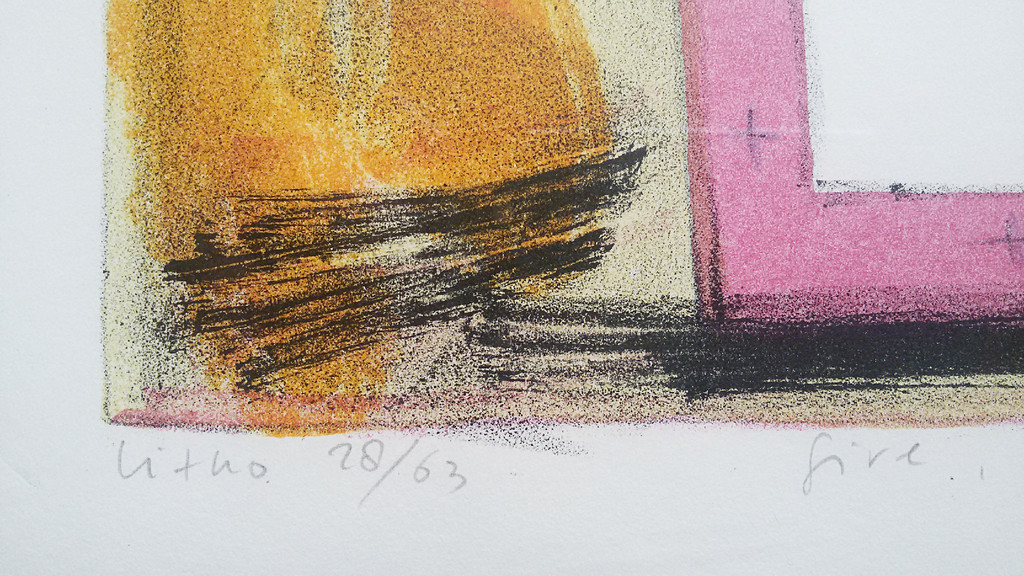 Lon Buttstedt - Fire, sacred stone, nine okra’s, litho (mooi ingelijst, groot) kopen? Bied vanaf 50!