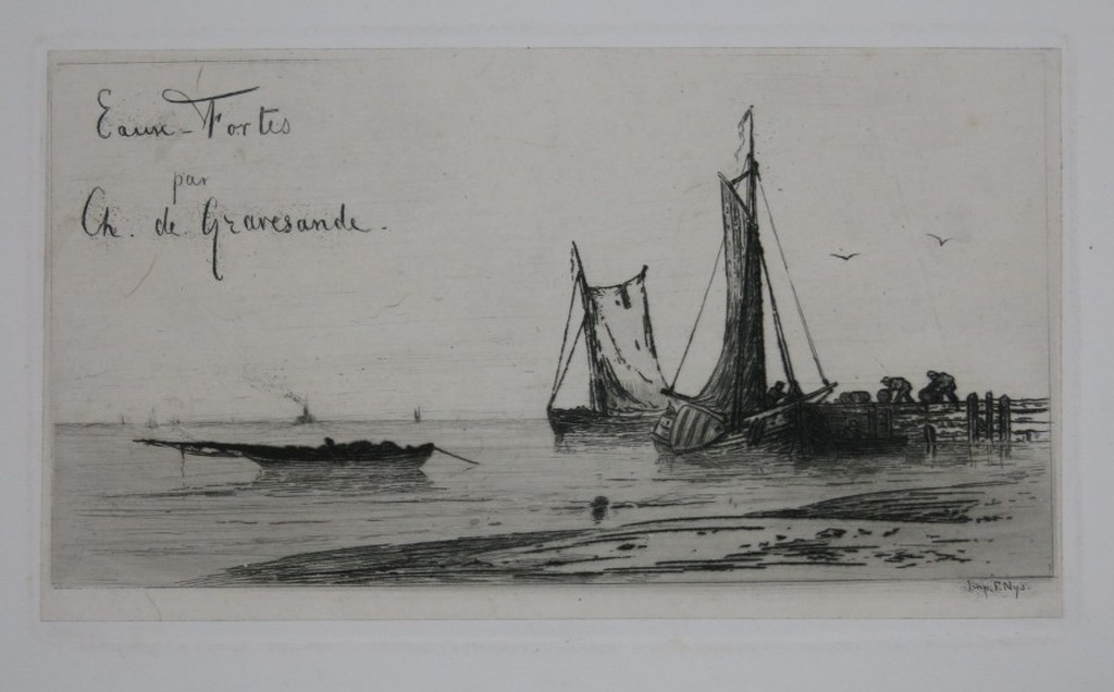 Onbekend: Chine-colle ets, Eaux Fortes par Ch. de Gravesande kopen? Bied vanaf 1!