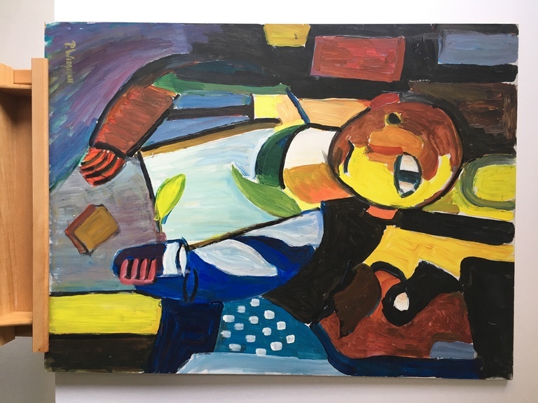 Piet Wiegman II. Titel onbekend. Acrylverf op MDF gesigneerd kopen? Bied vanaf 250!