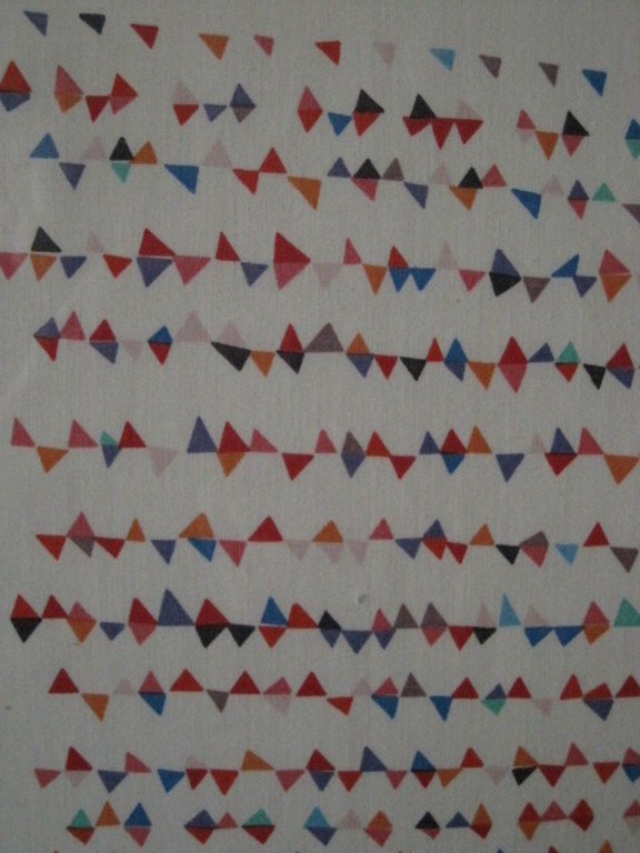 uniek acryl op textiel object "vlaggenlijnen" van Helene Briels (1954 -)  kopen? Bied vanaf 1!