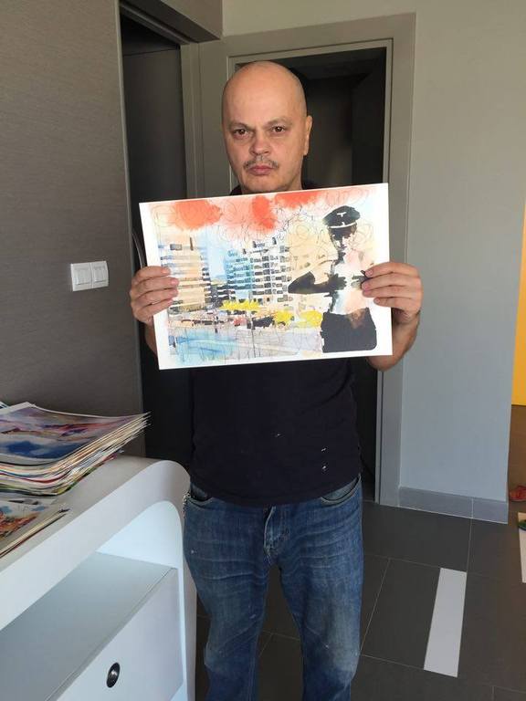 Peter Klashorst - Nightporter - Gemengde techniek op papier - gesigneerd - 2015 kopen? Bied vanaf 55!