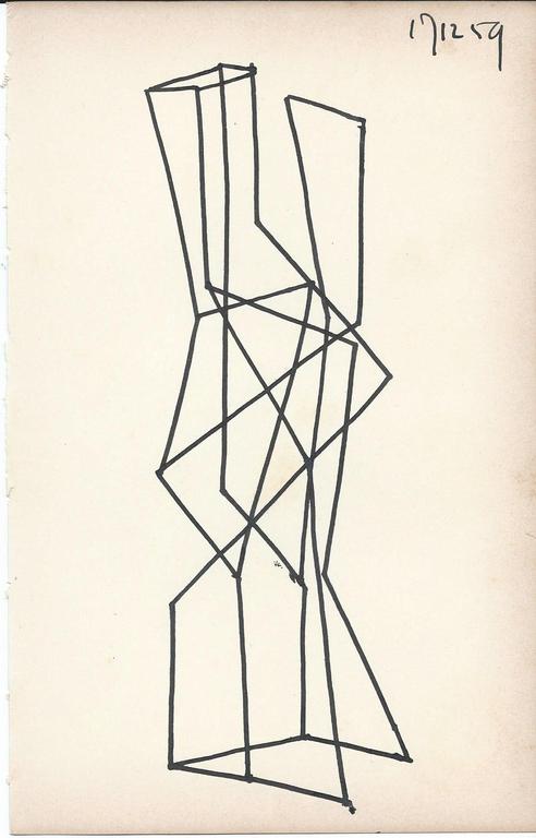 Siep van den Berg : compositie I (originele tekening) verkocht voor € 41!