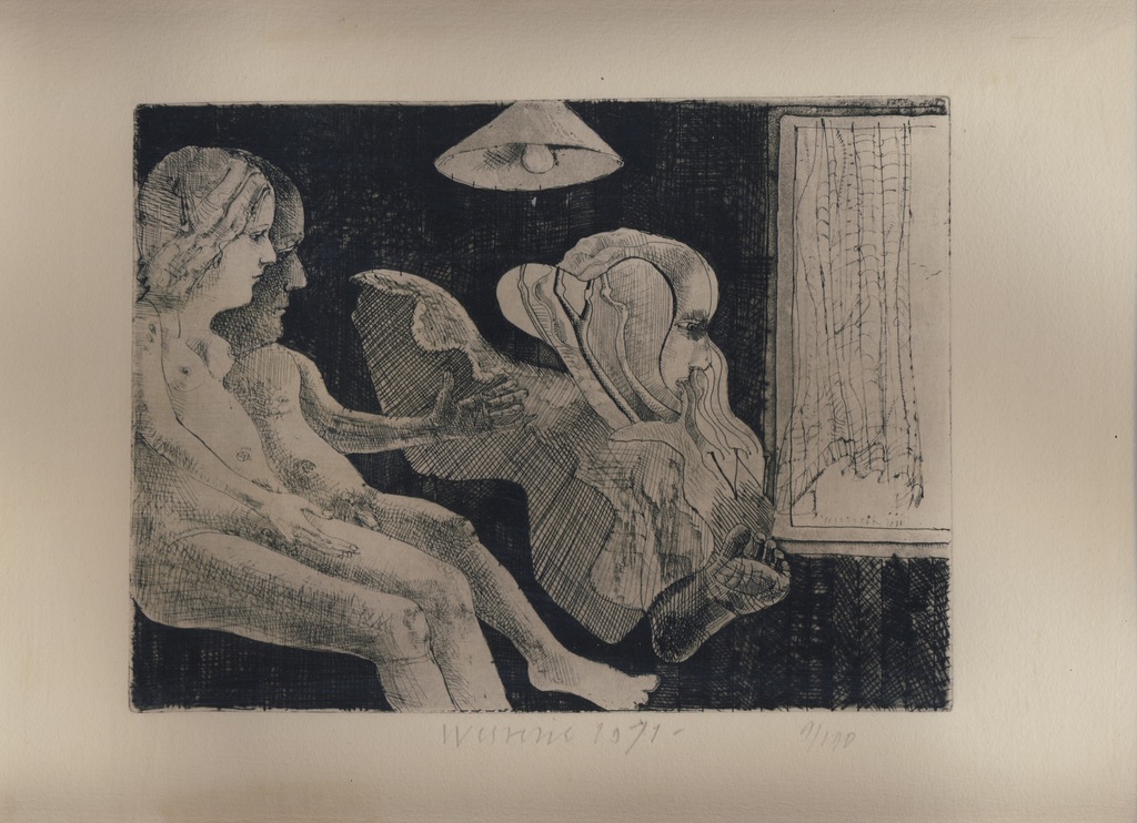 Co Westerik: “Naakt paar met verschijning” – ets op papier verkocht voor € 230!