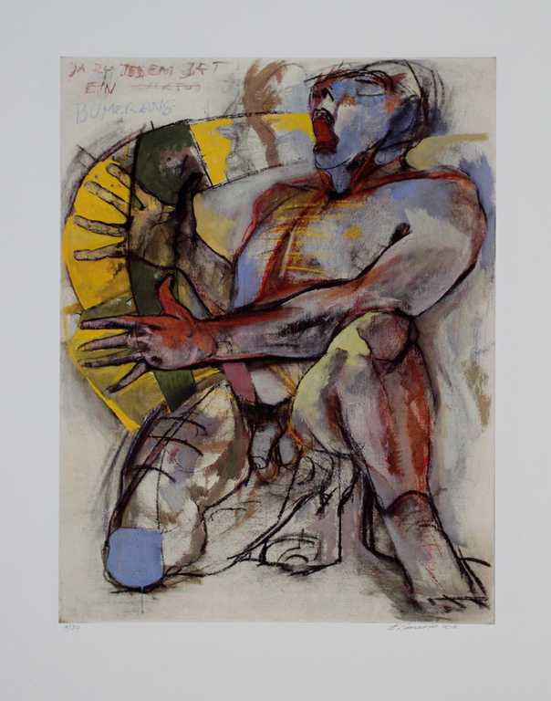 Erich Smodics. -Ja, ein Bumerang- Handgesigneerde Giclee. 2016 kopen? Bied vanaf 87!