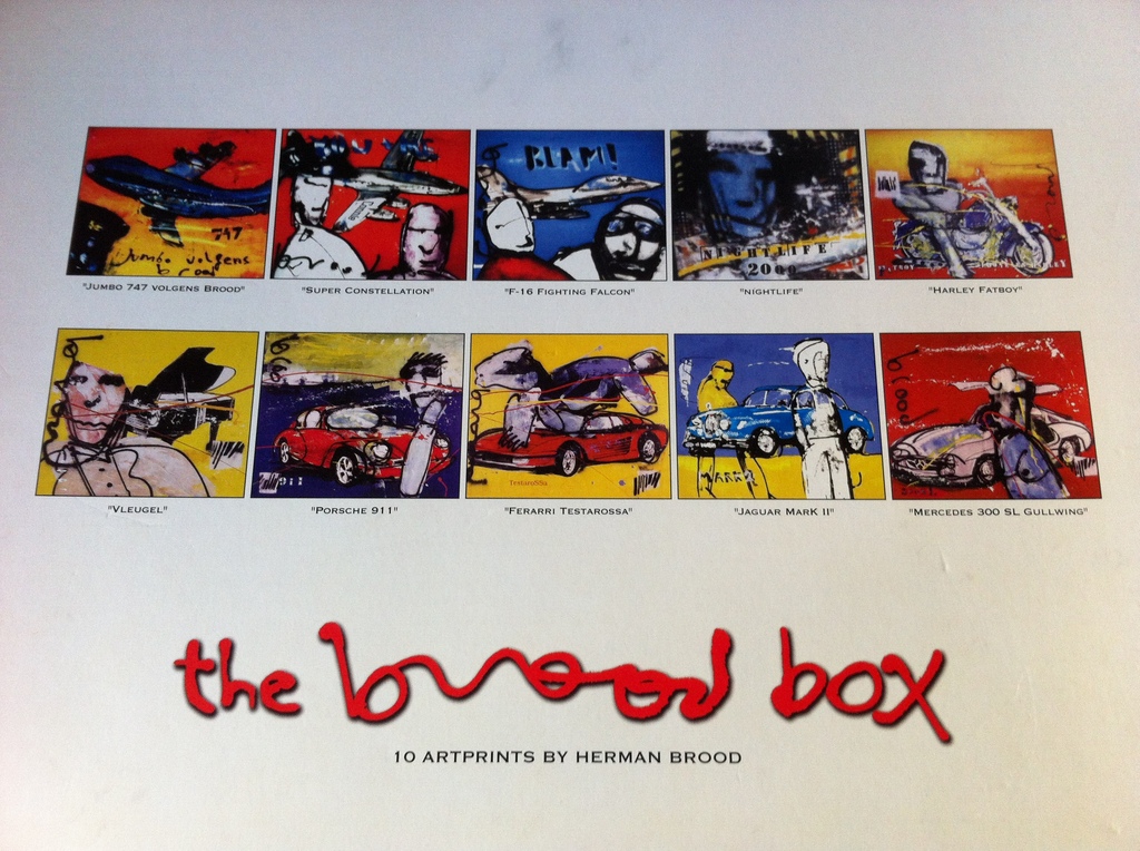 Orginele Herman Brood box, 10 zeefdrukken met certificaat kopen? Bied vanaf 350!