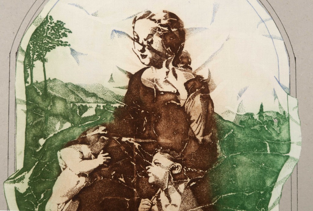 Hans Luiken: Zeefdruk op katoen, La belle Jardiniere kopen? Bied vanaf 1!