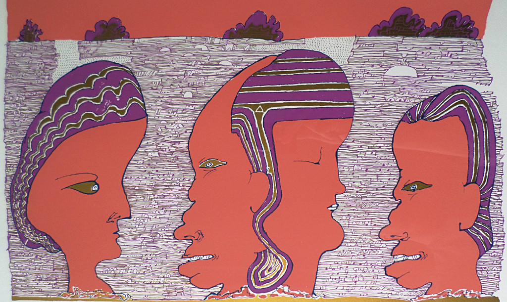 Lucebert - Buhnescreens, zeefdruk (mooi ingelijst) verkocht voor € 265!