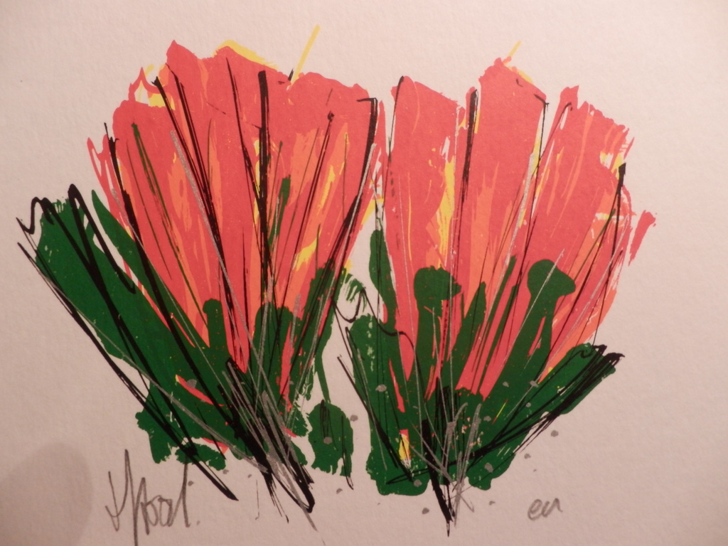AD van HASSEL  Zeefdruk  RODE TULPEN  Handgesigneerd LEUK KADO kopen? Bied vanaf 1!