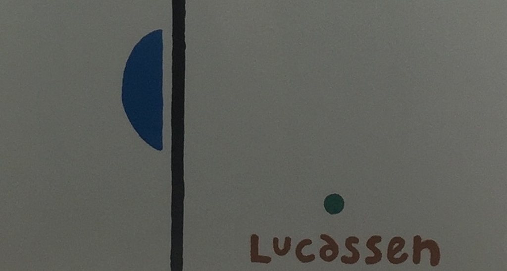 Reinier Lucassen, zeefdruk, 'Little Fontana blauw', 1991   (INGELIJST) kopen? Bied vanaf 179!