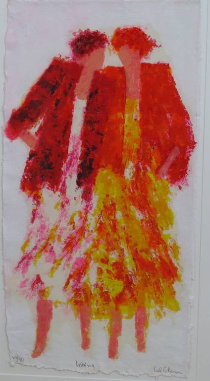 Wil Willemsen: Litho, Walking - Ingelijst (bijzonder formaat) verkocht voor € 120!