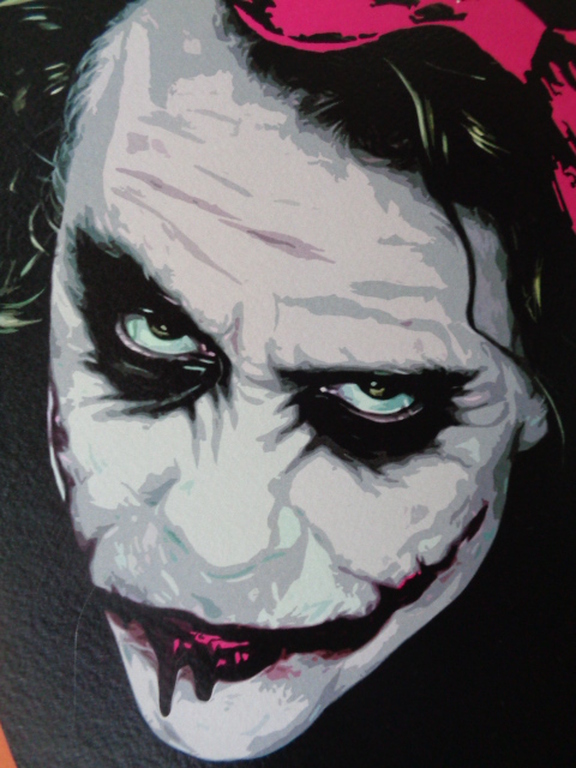 GROTE Fine Art Print,"Joker Spicy",GESIGNEERD en COA, genummerd A/P of 1 t/m 100 kopen? Bied vanaf 26!