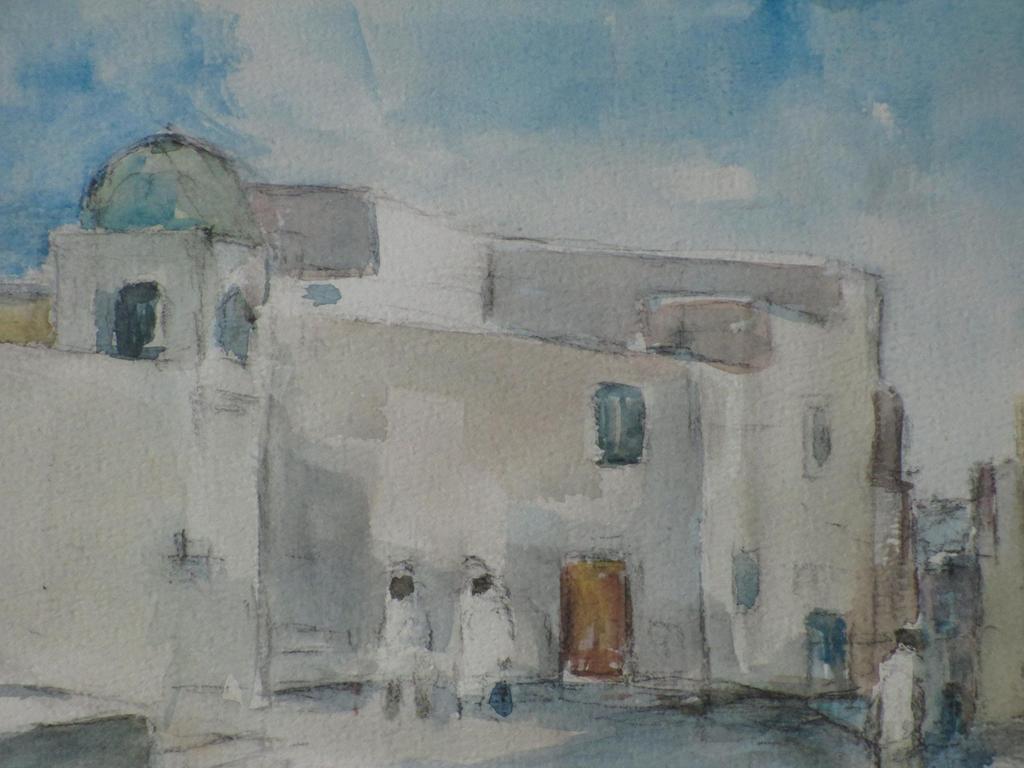 Jan Nolte, Gemengde techniek, Noord-Afrikaans straatbeeld  kopen? Bied vanaf 1!