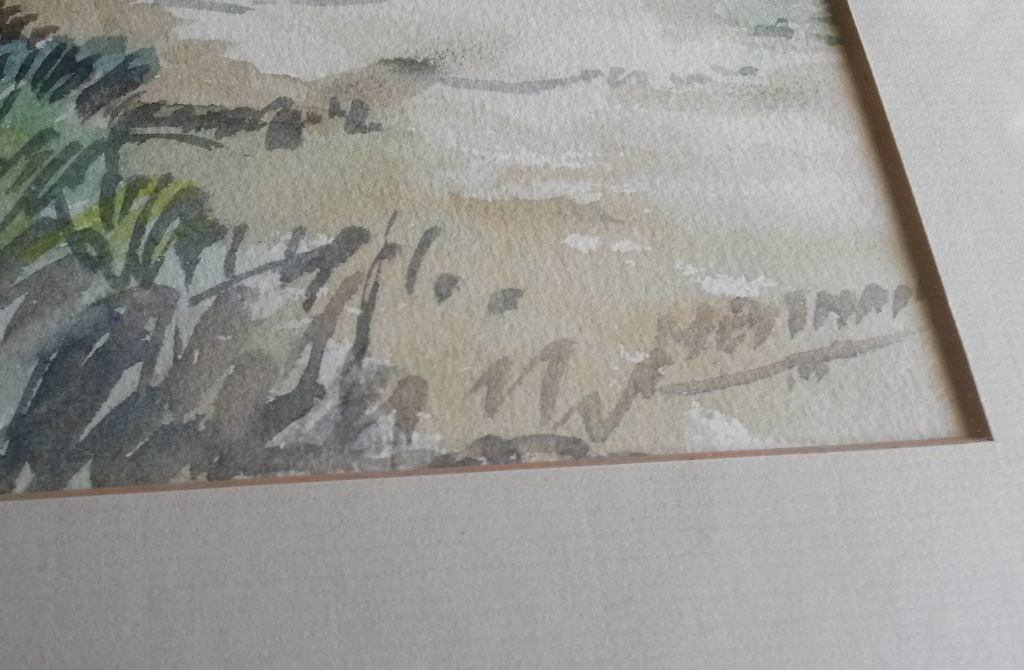 W.H. (Willem) Heytman (1950), Boerin in bloemenveld, aquarel op papier, gesign. kopen? Bied vanaf 85!