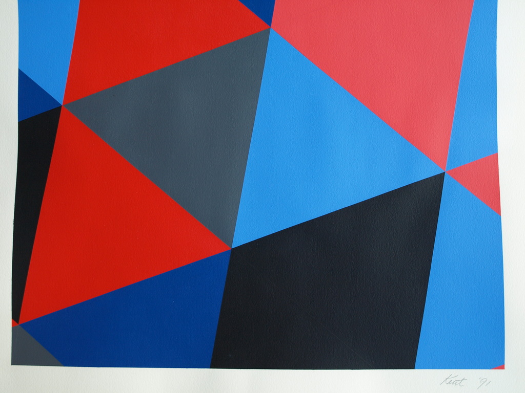 Nigel Kent : Acrylverf op papier – Serial Painting # 42 – gesigneerd - 1991 kopen? Bied vanaf 40!