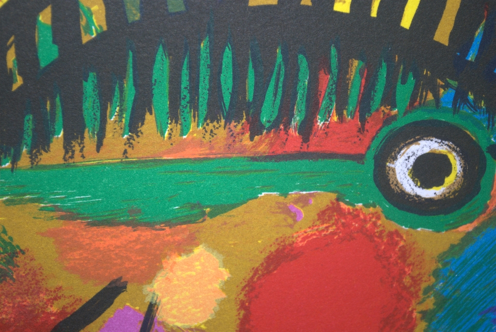 Vogel en vis - litho 199/300 - 2002 - galerielijst kopen? Bied vanaf 175!