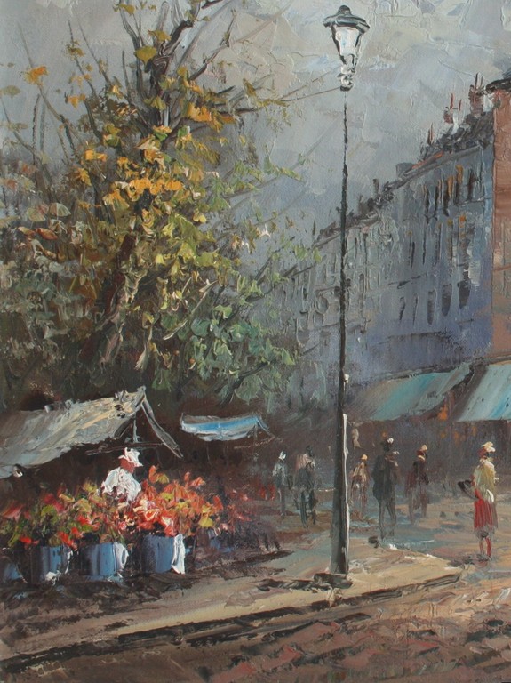 LAATSTE week - Olieverf op paneel  - Moulin Rouge Parijs  kopen? Bied vanaf 99!