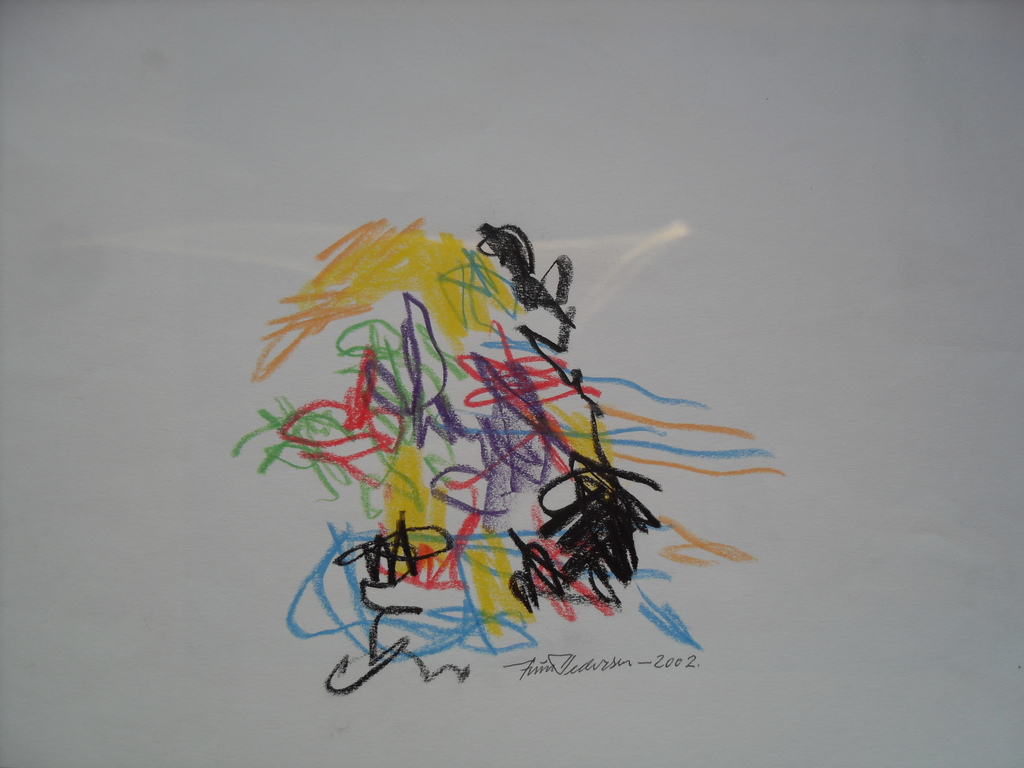 Finn Pedersen  mask 2002 gemengde techniek op papier 30 x 40 kopen? Bied vanaf 1!