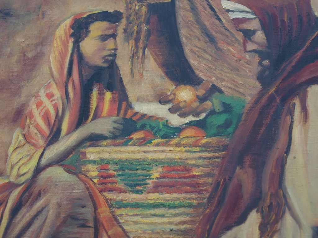 Gesigneerd ‘Max’ : Olieverf op doek – Oriëntaalse voorstelling – 60 x 40 cm  kopen? Bied vanaf 1!