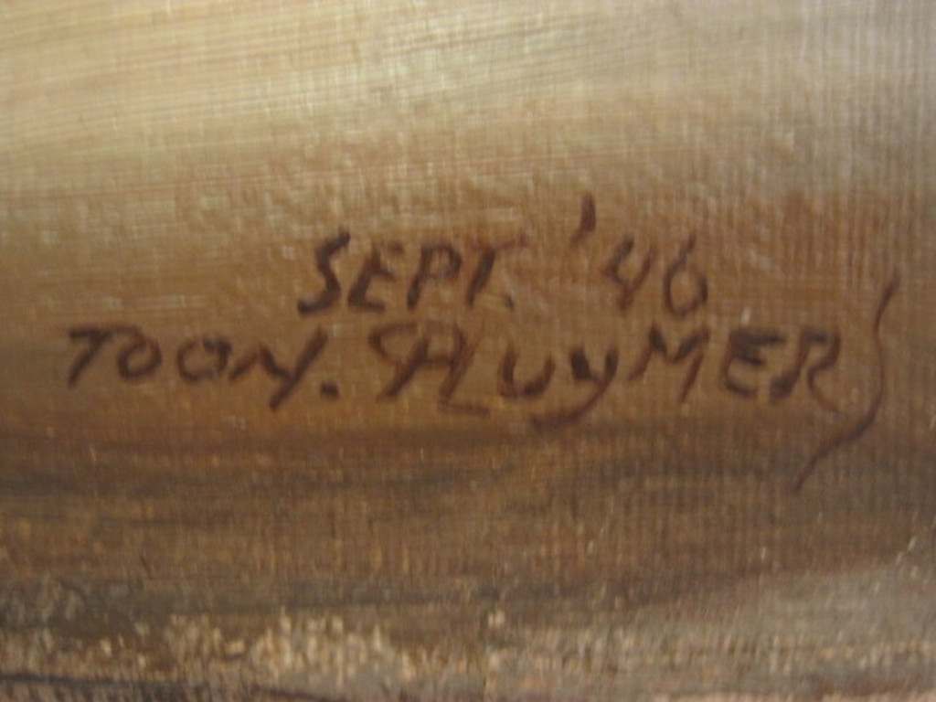 Toon Pluijmers 1910-1967 olieverf "slapend kindje" gesigneerd en gedat. 1946 kopen? Bied vanaf 1!