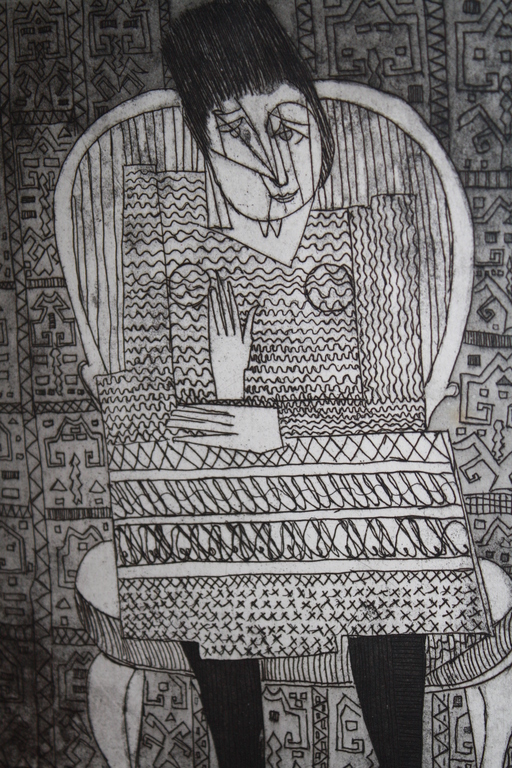 Theo Beerendonk  - ETS CUBISTISCHE DAME IN STOEL kopen? Bied vanaf 50!