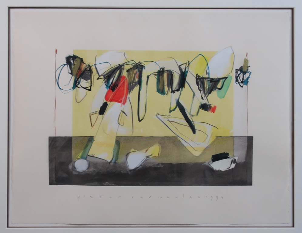 Pieter Vermeulen: Gemengde techniek, Z.T. - Ingelijst kopen? Bied vanaf 80!