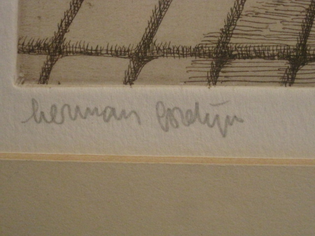 Herman Gordijn (1936-) eigen druk ets 1969 "draaimolen" handgesigneerd kopen? Bied vanaf 1!
