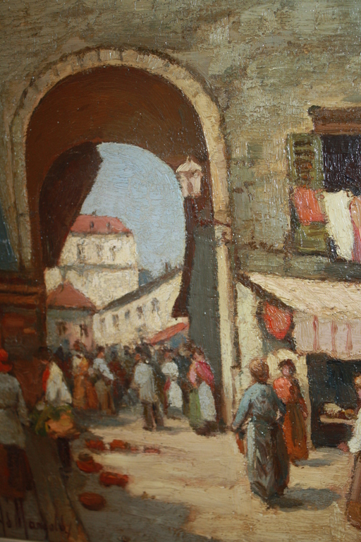 Adolf Mangold - straatje den haag - leerling hw mesdag kopen? Bied vanaf 99!