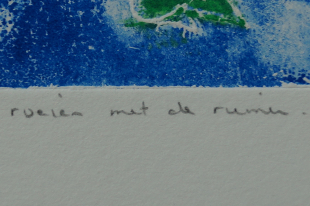 Lia van Leeuwen - twee gesigneerde etsen - roeien met de riemen -  wind mee kopen? Bied vanaf 1!