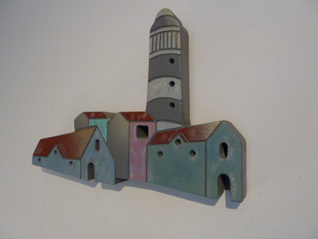 Stenen relief "Dorpsaanzicht zeekust" kopen? Bied vanaf 1!