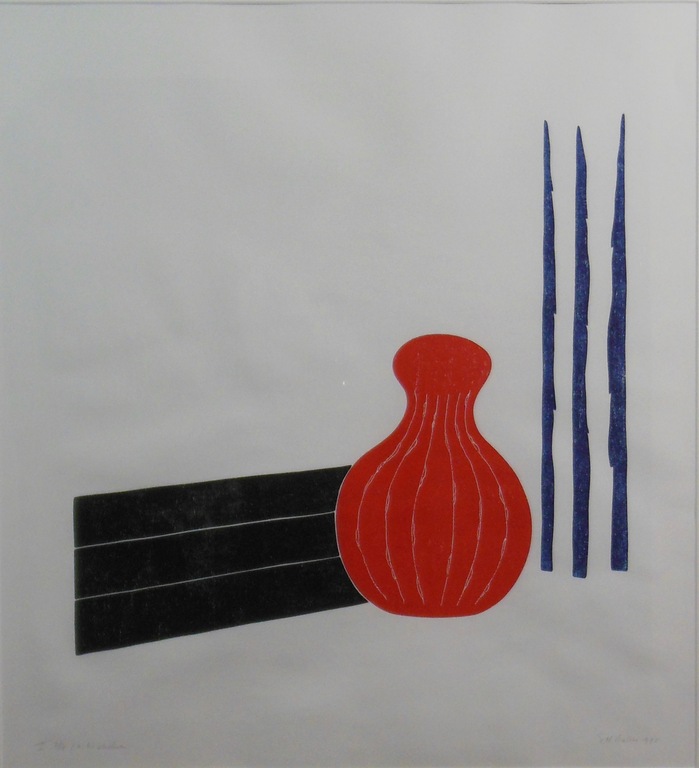 Tiddo Nieboer: Houtsnede, Stilleven -Ingelijst kopen? Bied vanaf 80!