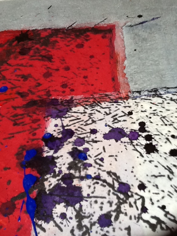 Peter Schenk, collage, olieverf op zeefdruk ,hc 7/12 UNICA kopen? Bied vanaf 65!