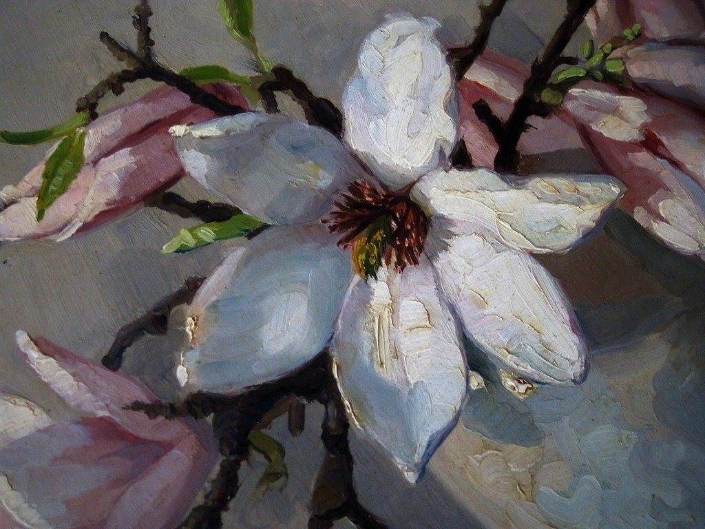 Gesigneerd impressionistisch olieverf stilleven met bloesemtak omstreeks 1920 kopen? Bied vanaf 1!