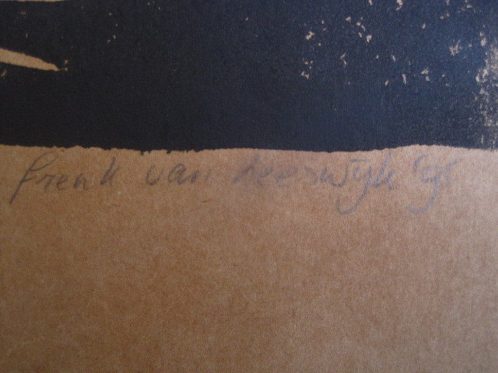 Originele gesigneerde handgekleurde Linoleumsnede Frenk van Heeswijk   kopen? Bied vanaf 1!