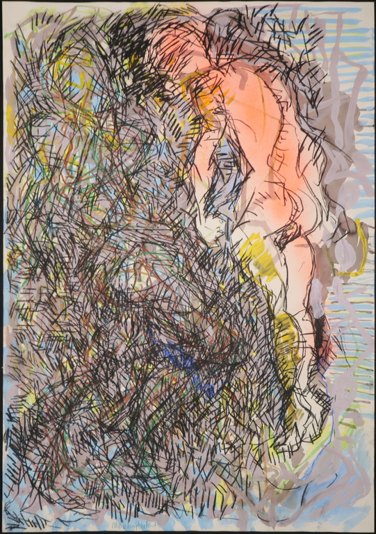 Martin Peulen: Gemengde techniek, Man en hoop kopen? Bied vanaf 50!