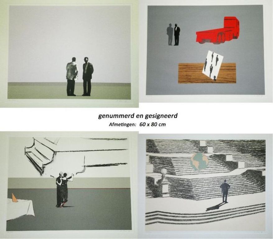 Peter Bes, Zeefdruk (x4), titel onbekend kopen? Bied vanaf 100!