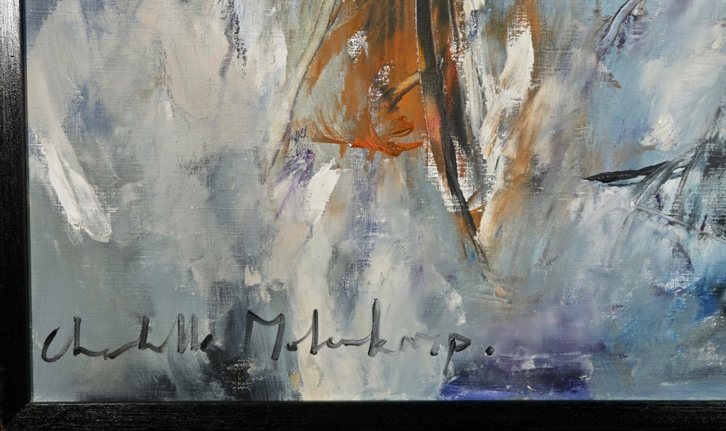 Charlotte Molenkamp: Olieverf op doek, Zonder titel - Ingelijst (Zeer groot) kopen? Bied vanaf 2200!