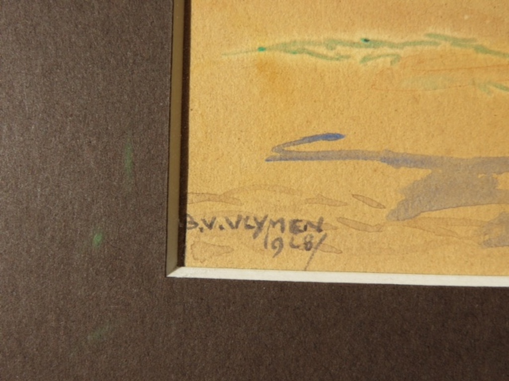 Bernard van Vlijmen - Bernard van Vlijmen: Aquarel - Boerderij - 1928 kopen? Bied vanaf 50!